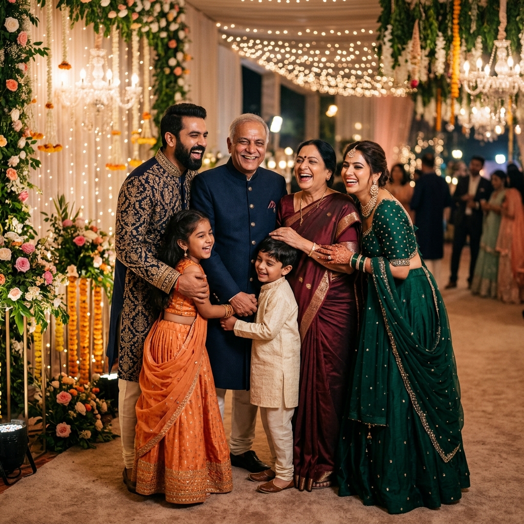 Happy Family at Luxury Event